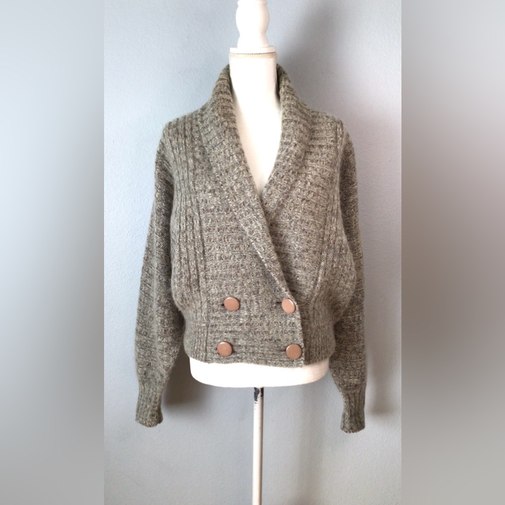 Vintage I. B. Diffusion Wool Mohair Blend Cardigan Sweater - Picture 2 of 13